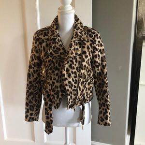 Leopard moto jacket
